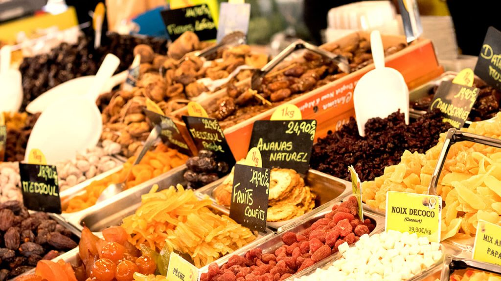 Dried Fruit Stall - Mirepoix Market, France